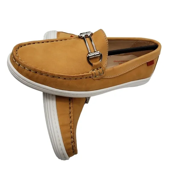 Marc Joseph | NIB Lexington Tan Nobuck Preppy Classic Leather Loafers Girl's 1.5