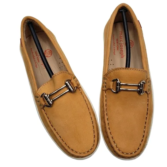 Marc Joseph | NIB Lexington Tan Nobuck Preppy Classic Leather Loafers Girl's 1