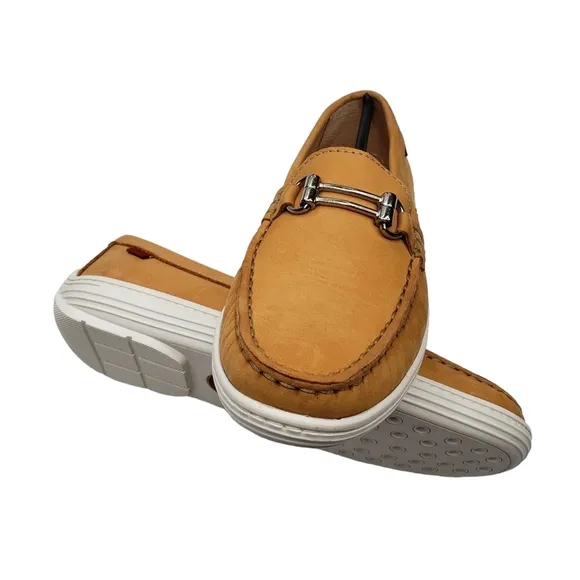 Marc Joseph | NIB Lexington Tan Nobuck Preppy Classic Leather Loafers Girl's 3.5