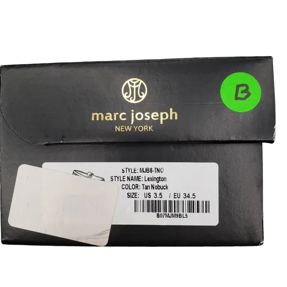 Marc Joseph | NIB Lexington Tan Nobuck Preppy Classic Leather Loafers Girl's 3.5