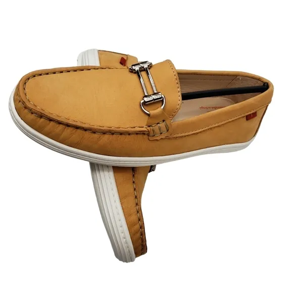 Marc Joseph | NIB Lexington Tan Nobuck Preppy Classic Leather Loafers Girl's 3.5
