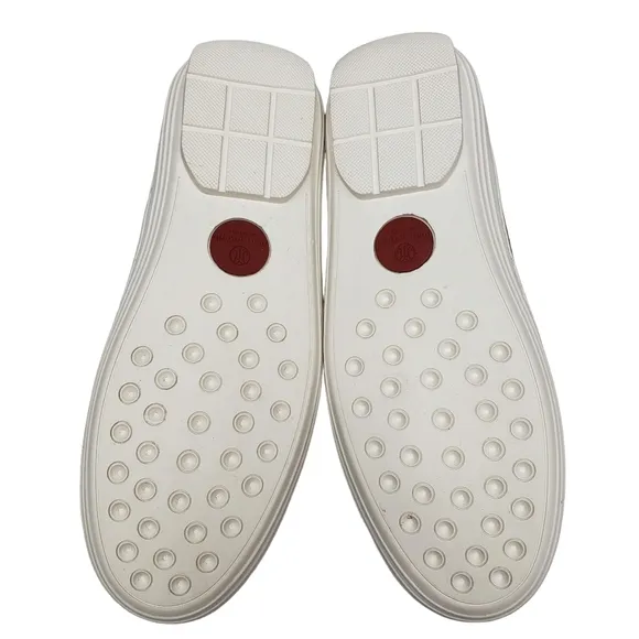 Marc Joseph | NIB Mott St Porcelain Nobuck Silver Grommet Loafers Girl's 13.5