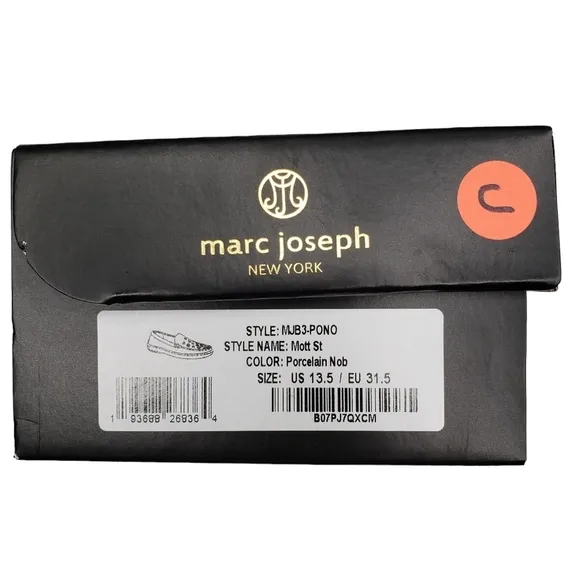 Marc Joseph | NIB Mott St Porcelain Nobuck Silver Grommet Loafers Girl's 13.5