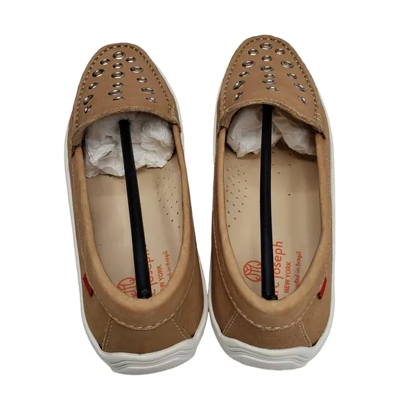 Marc Joseph | NIB Mott St Porcelain Nobuck Silver Grommet Loafers Girl's 5.5