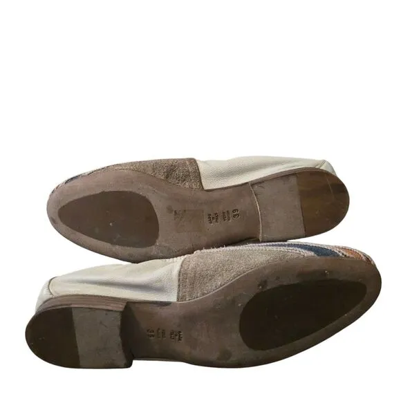 Marco Delli Size 39, US 8 Italy Taylor Flat Saddle Shoe Multicolored Luxury
