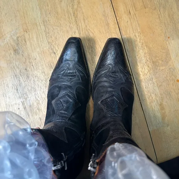 Mark Nason - Rock Lives Black Boots - Made in Italy - size 10