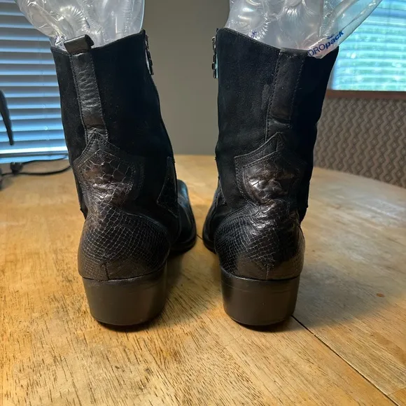 Mark Nason - Rock Lives Black Boots - Made in Italy - size 10
