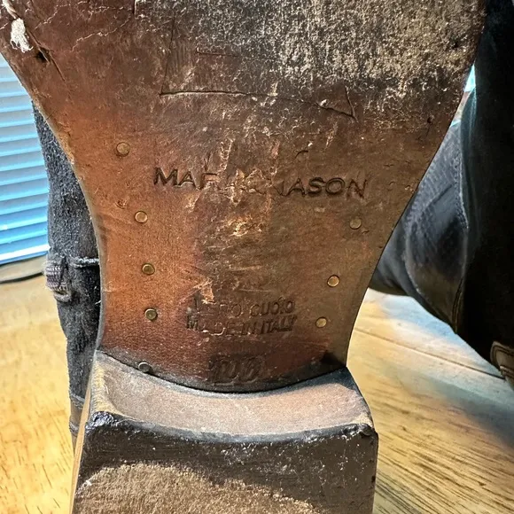 Mark Nason - Rock Lives Black Boots - Made in Italy - size 10