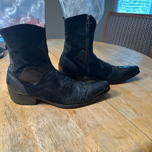 Mark Nason - Rock Lives Black Boots - Made in Italy - size 10