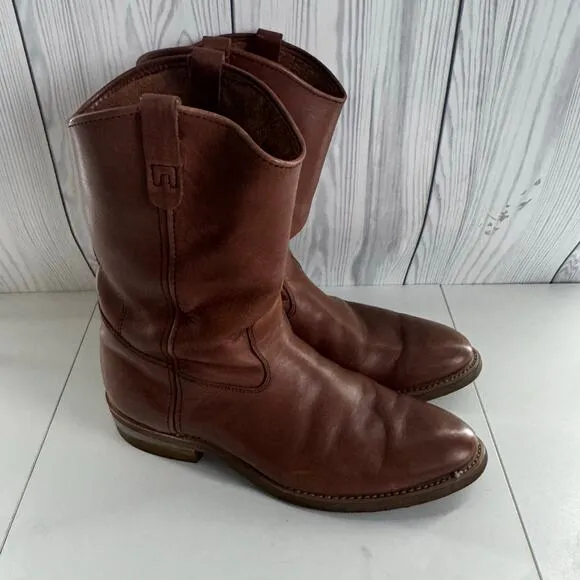 Mason Shoe Men’s Oil Resistant Brown Leather Boots Size 11 (READ)