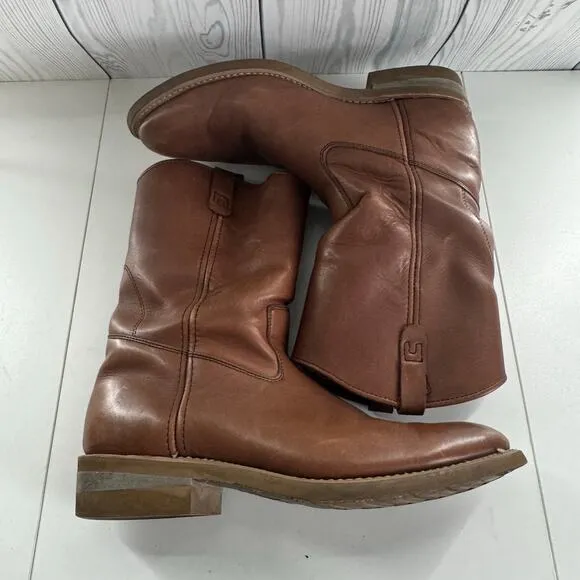 Mason Shoe Men’s Oil Resistant Brown Leather Boots Size 11 (READ)