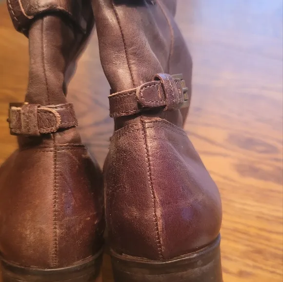 Matisse Brown Distressed Genuine Leather Tall Shoes Boots Size 8