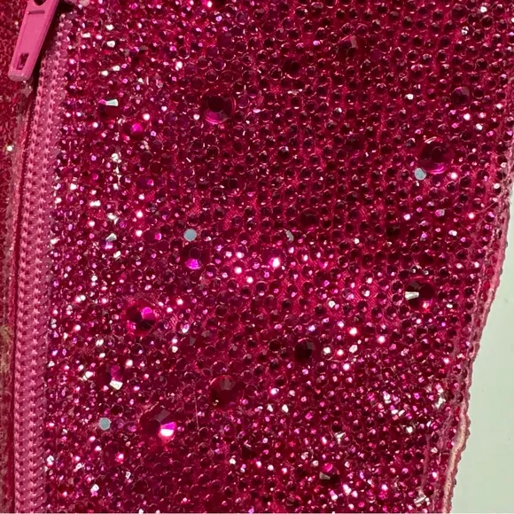 Matisse Nashville Pink Rhinestone Crystal Embellished Tall Western Boots Size 6M