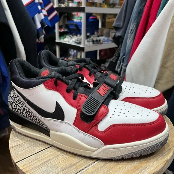 Mens Air Jordan Legacy 312 Low Black Varsity Red White