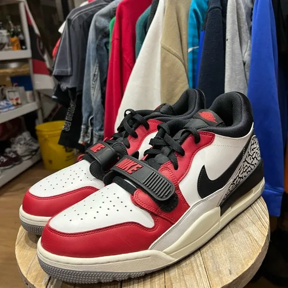 Mens Air Jordan Legacy 312 Low Black Varsity Red White