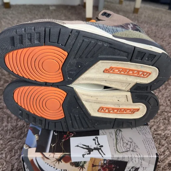 Men's Camouflage Sneakers with Orange Accents