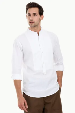 Men's Casual Seersucker Short Kurta