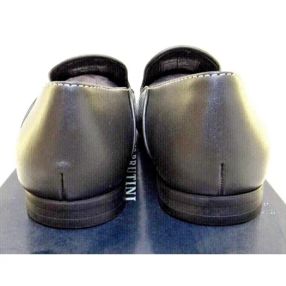 Mens Giorgio Brutini Jute Smoker Loafer CAMBY Gray Black Loafers 179401 Sz 7 NEW