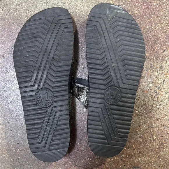 Mephisto Metallic Slide Sandals