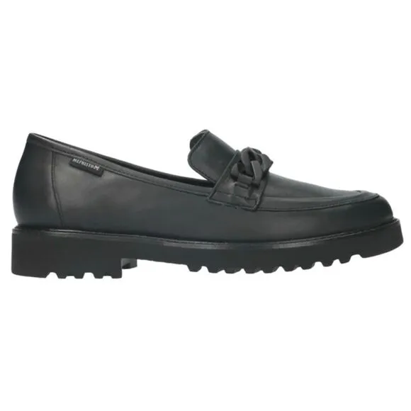 Mephisto New! Salka Loafer Low Lug Heel Lightweight Full-Grain Leather Preppy