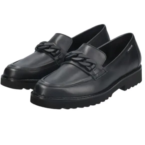 Mephisto New! Salka Loafer Low Lug Heel Lightweight Full-Grain Leather Preppy