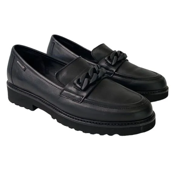 Mephisto New! Salka Loafer Low Lug Heel Lightweight Full-Grain Leather Preppy