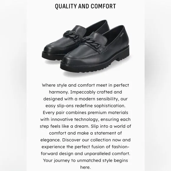 Mephisto New! Salka Loafer Low Lug Heel Lightweight Full-Grain Leather Preppy
