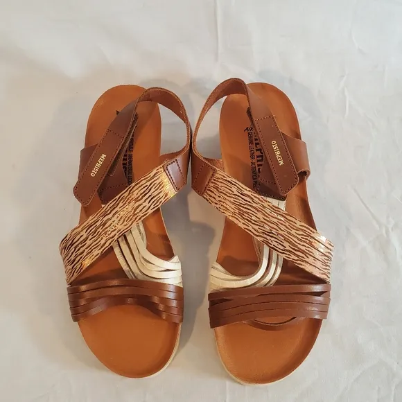 Mephisto Women's 7.5 Sandals Renza Strap-on Open-back Full Grain Leather New