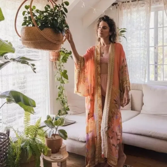 Mermaid Dreams Boho Kimono Duster Robe Coverup