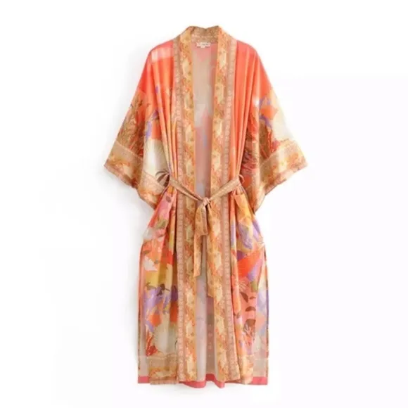 Mermaid Dreams Boho Kimono Duster Robe Coverup