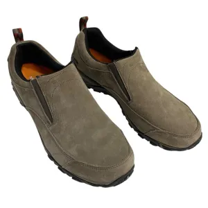 Merrell Brown Loafers Slip-Ons Suede Finish Size 12 Comfortable Shoes Neutral