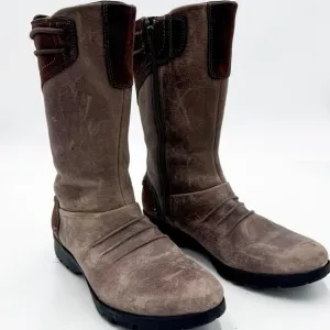 Merrell Leather Vera Mid Barnwood Boots Size 6.5
