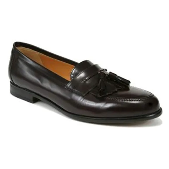 MEZLAN Men's Santander Burgundy Cordovan Loafer Tassel Leather‎ Slip On Sz 10.5