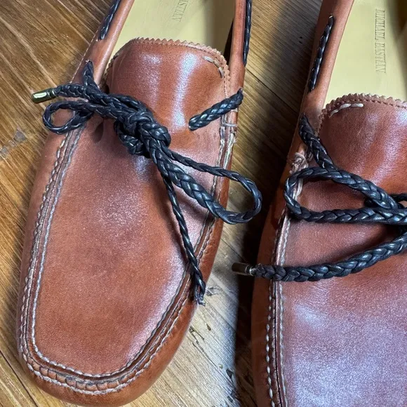Michael Bastian Men’s Roberson Driver Leather, Tie Brown Casual Loafers Size 12M