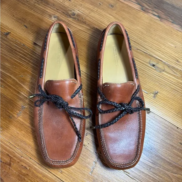 Michael Bastian Men’s Roberson Driver Leather, Tie Brown Casual Loafers Size 12M
