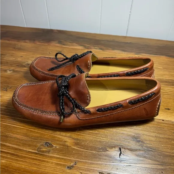 Michael Bastian Men’s Roberson Driver Leather, Tie Brown Casual Loafers Size 12M