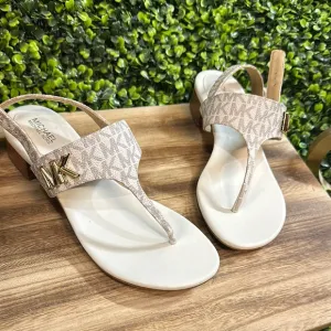 Michael Kors Cream Thong Sandals