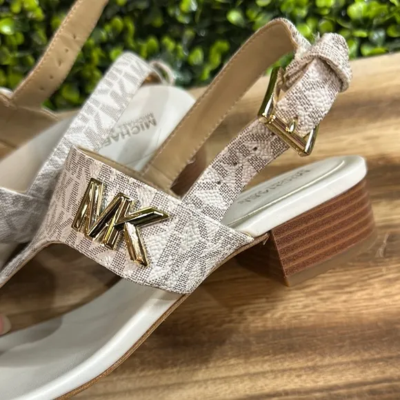 Michael Kors Cream Thong Sandals