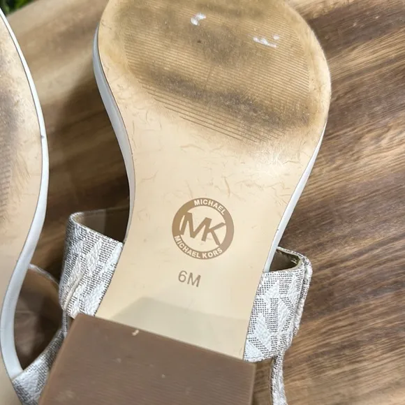 Michael Kors Cream Thong Sandals