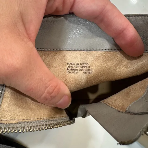 Michael Kors Women's Sammy Platform Heel Boots Tan/Gray Suede Size 10