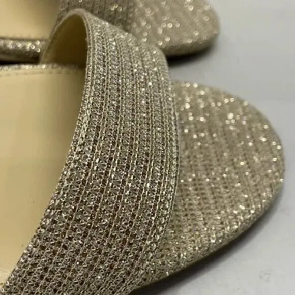 Michael Kors Women's Size 8.5M Pale Gold Serena Flex Dress Sandals