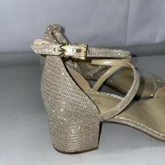 Michael Kors Women's Size 8.5M Pale Gold Serena Flex Dress Sandals