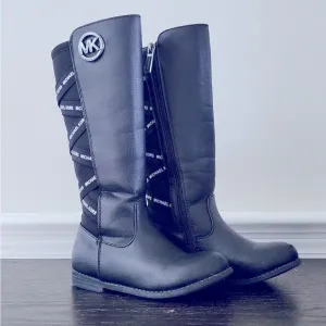 MICHAEL Michael Kors Black Leather Boots Toddler Riding Boots