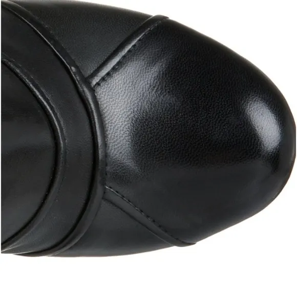 Miz Mooz Black Leather Sunrise Healed Slouchy Boots Size 8.5 Goth Y2K 80’s 90’s