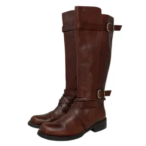 MIZ MOOZ Boots Tall Riding Brown Leather Harness Size 7