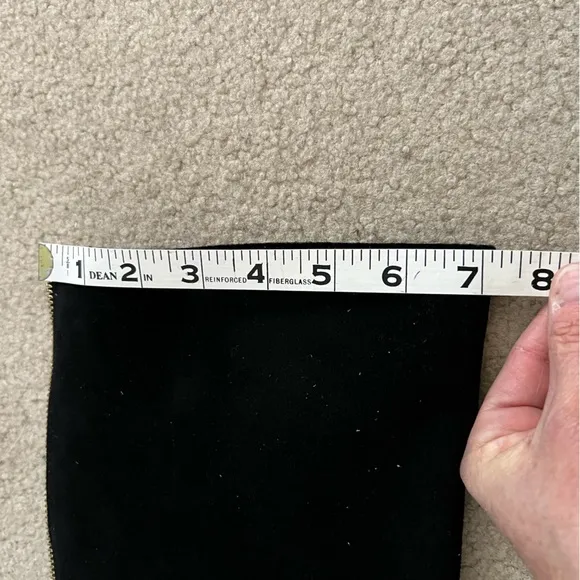 Modern Vice “Charm” Tall Black Suede Boots Full Zipper in Back