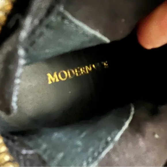 Modern Vice “Charm” Tall Black Suede Boots Full Zipper in Back