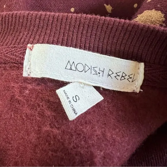 Modish Rebel Sweatshirt Whiskey Pullover Country Size S