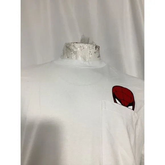 Moncler Spider-Man Motif T-Shirt in White Cotton