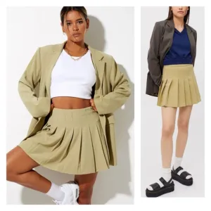 Motel Rocks Casta Pleated Mini Skirt New Size Small